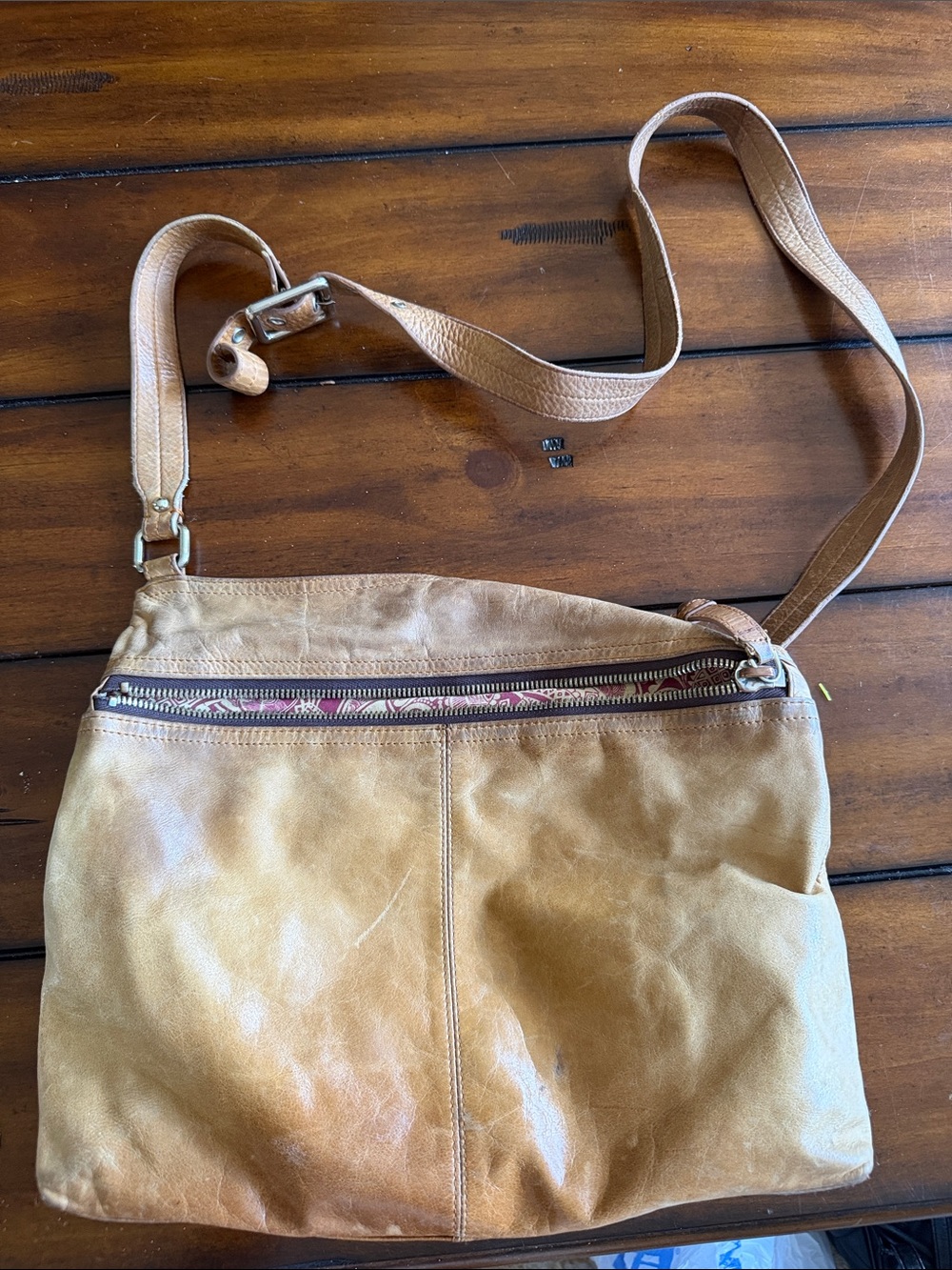 HOBO Tan Leather Crossbody Hobo Bag